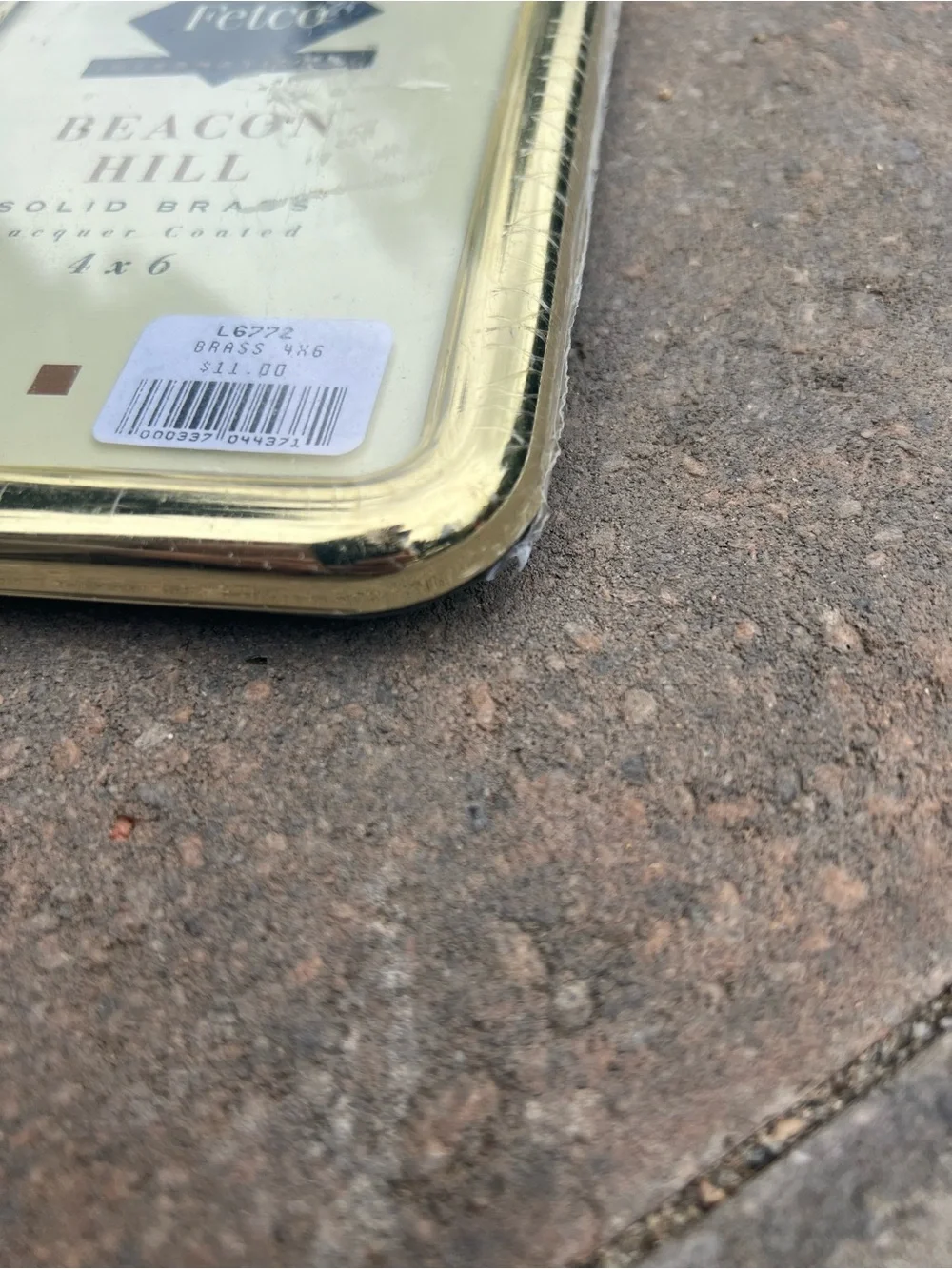 Vintage 90s Fetco Beacon Hill Solid Brass 4x6 Picture Frame NIP